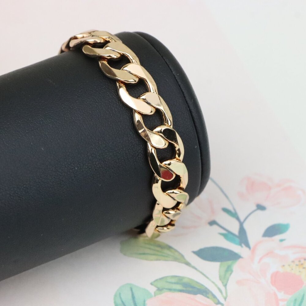 "Chunky Rose Gold Link Chain Bracelet in High Quality Brass, XPBL1154 - Picture 8 of 12